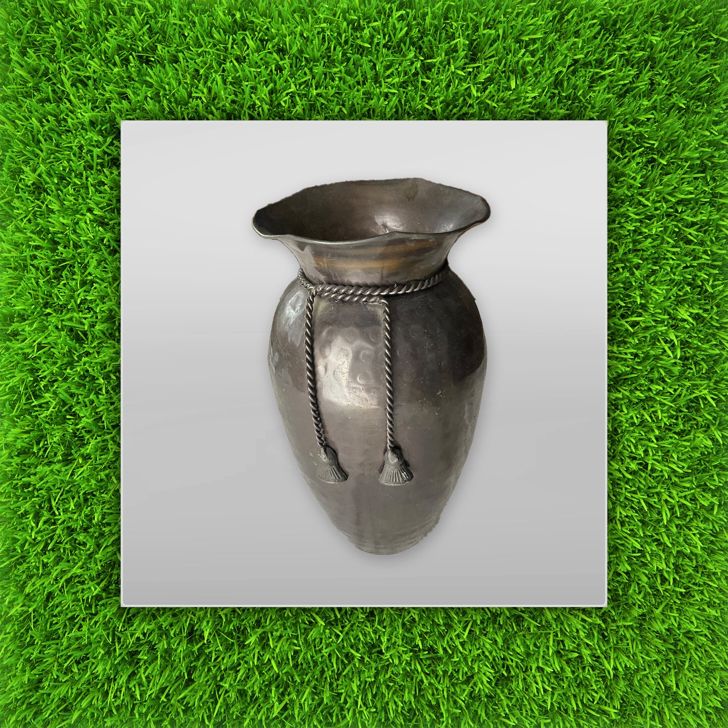 Large Bronze Color Metal Vase