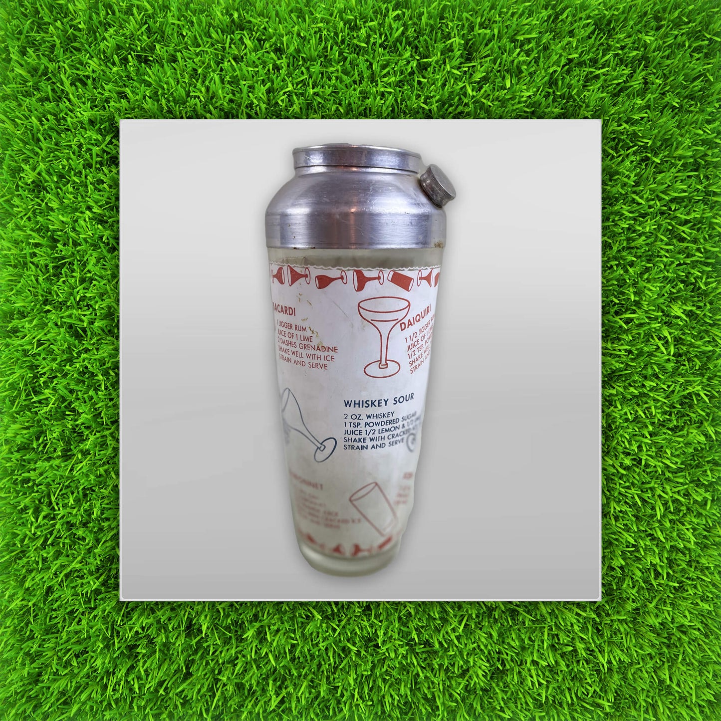 Mid-Century Recipe Cocktail Shaker