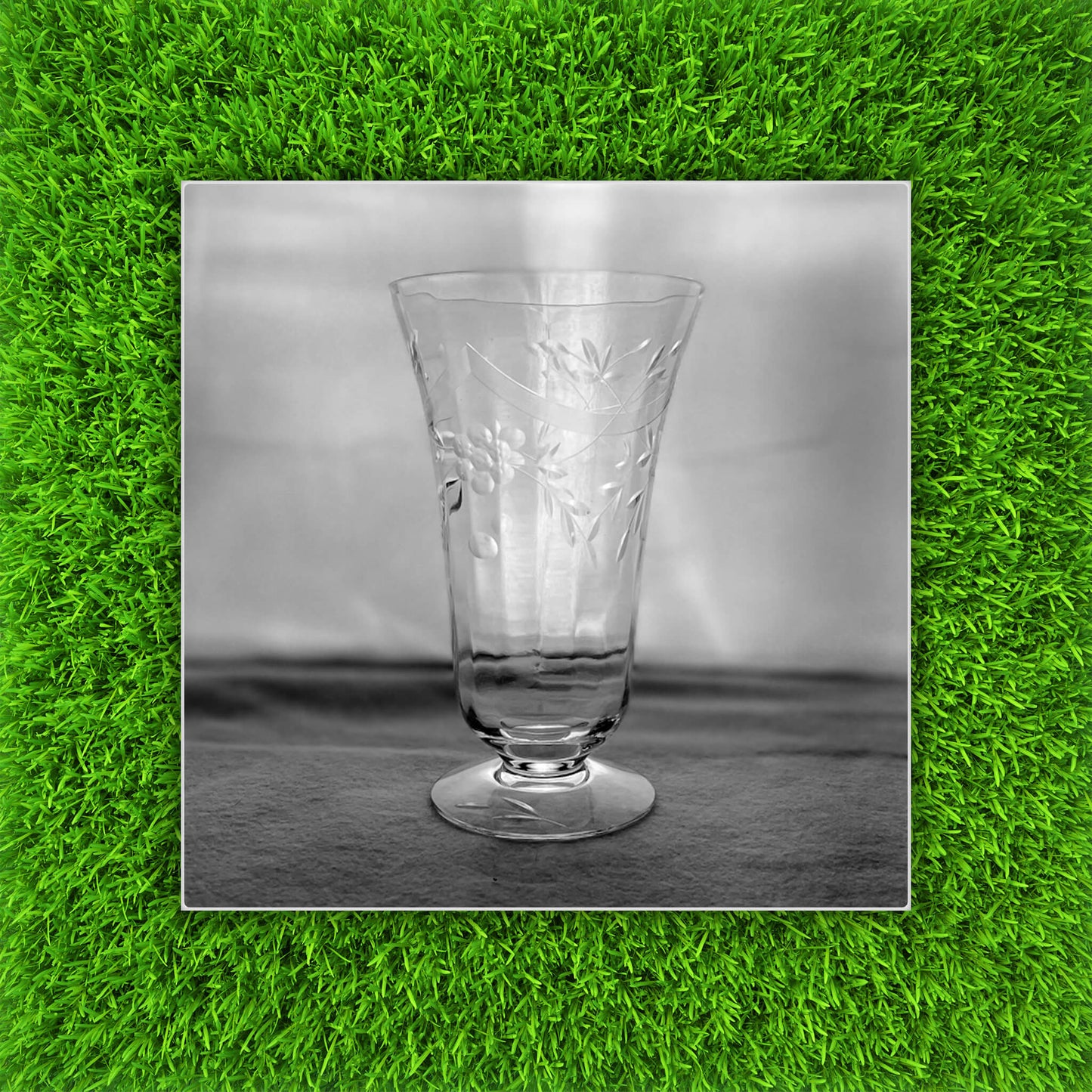 Footed Tumbler/Ice Tea Glass Set, Unknown Mfg. - PICK UP ONLY