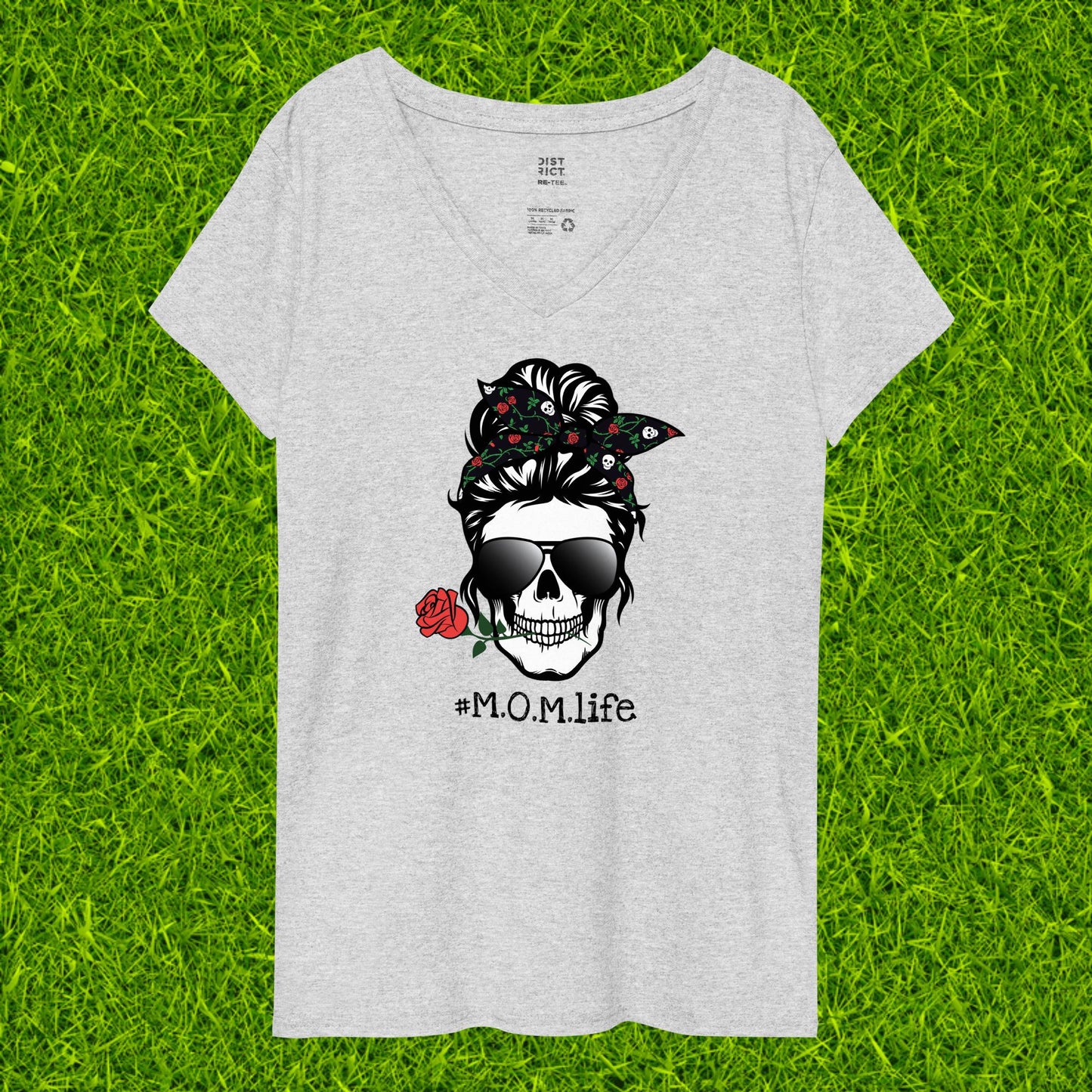 Women’s recycled v-neck t-shirt | #M.O.M.life