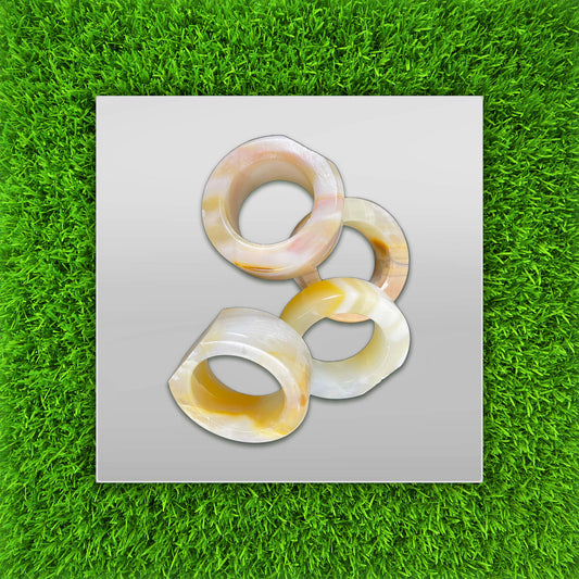 Napkin Rings, Marble - Set of 4