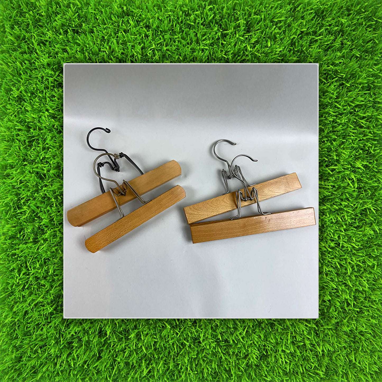 Wooden Clamp Hangers Set of 2