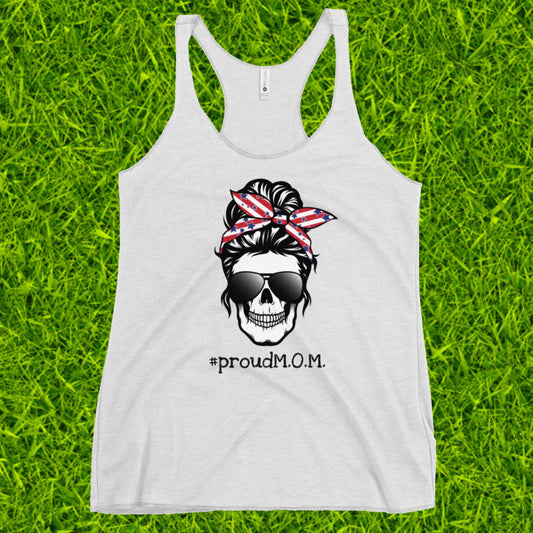 Women's Racerback Tank | #proudM.O.M. 1