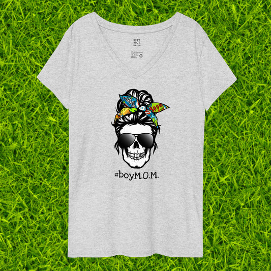 Women’s recycled v-neck t-shirt | #boyM.O.M. 2